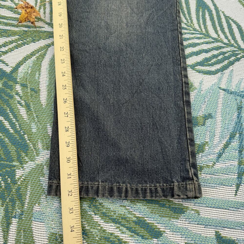 Vintage Enyce Jeans Mens Baggy Wide Leg Embroidered Zip Pocket 38x32 - Picture 10 of 10
